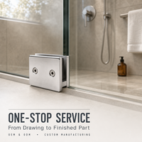 Pince à verre moulée sous pression haute pression SS304/SS316L, support mural pour verre usiné CNC pour cabine de douche