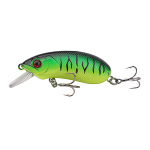 Señuelo crankbait minnow de 60 mm, verde con rayas negras, de hundimiento lento, para pesca de peces de agua salada. - Product Image 1