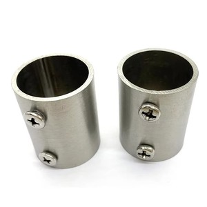 Connecteur de tube de tête de lit en acier inoxydable moulé sous pression, support de tringle de penderie, à surface satinée 1 - Product Image 6
