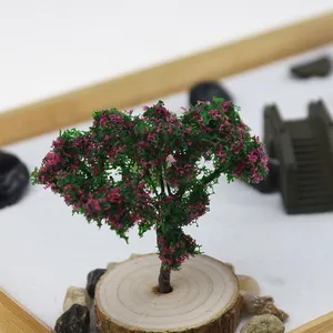 Grosir Kustom DIY Jepang Bambu Mini Zen Pasir Taman Kit Miniatur Desktop untuk Meja Dekorasi Rumah Kantor