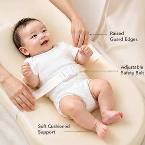 Colchón Multifuncional Impermeable para Cuna de Bebé - Colchoneta Suave para Dormir para Bebés de 4 Estaciones con Funda Extraíble de Felpa de Coral Cálida - Product Image 5