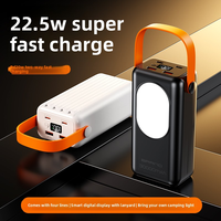 Batterie portable au lithium polymère de grande capacité 30000 mAh avec écran LED pour une charge rapide 22,5 W en extérieur, interface d'entrée Type-C
