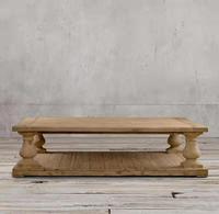 Table basse rectangulaire de style américain personnalisée Rhoohill, de haute qualité, en chêne, table d'appoint rétro artisanale