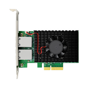 PCI-E 3.0 X4 AQC107 พอร์ตคู่ RJ-45 NAS 10G การ์ดเครือข่ายเซิร์ฟเวอร์พร้อมไฟ LED 4 ดวง PXE บูต - Product Image 2