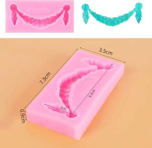 Molde de decoración de borde de pastel de flores esculpidas en 3D Resina de silicona Fondant de encaje para filigrana para pasteles de boda y celebración - Product Image 6