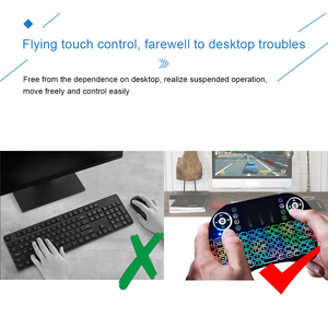 2.4GHz sans fil mini personnalisé à une main touchpad <span class=keywords><strong>gaming</strong></span> rvb <span class=keywords><strong>clavier</strong></span> souris ensemble pour ordinateur portable smart tv - Product Image 5