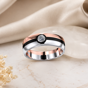 Anello a Sfera Bicolore per Donne, Anello di Fidanzamento Creativo in Stile Europeo e Americano, Gioiello da Dito alla Moda - Product Image 1