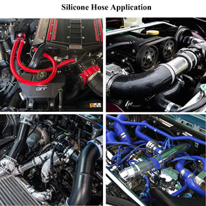 Fabrika toptan yüksek performanslı düz kambur silikon hortum 3 "76mm siyah kırmızı mavi Intercooler OEM kamyon silikon hortum - Product Image 3