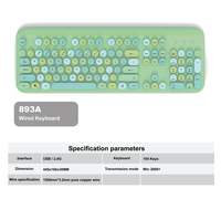 Combo de mini teclado y ratón inalámbrico USB de 2,4 GHz, tamaño completo, personalizado de fábrica, para portátil, diseño