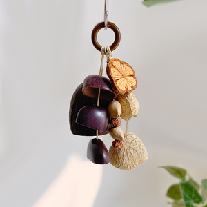 Campanas <span class=keywords><strong>de</strong></span> Viento Hechas a Mano con Cáscara <span class=keywords><strong>de</strong></span> <span class=keywords><strong>Coco</strong></span> Natural, Campanas <span class=keywords><strong>de</strong></span> Viento Rústicas Boho con Semillas <span class=keywords><strong>de</strong></span> Frutas para Decoración <span class=keywords><strong>de</strong></span> Jardín, Patio y Hogar - Product Image 2