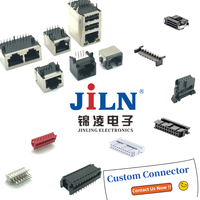 Conector de Red Ethernet RJ45 Lan Wifi, Conector Rj 45 con Luz Led, Conector de Internet Negro, Cable de Conexión Macho Rj9 Hembra