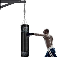 Support mural pour sac de boxe XLAN, support de sac perforé robuste, adapté aux salles de sport à domicile, à l'intérieur et à l'extérieur