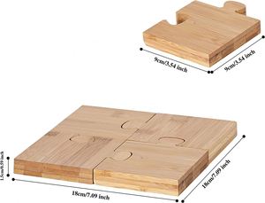 Professional Customized Home and Kitchen Bamboo Puzzle <b>Coasters</b> Bamboo <b>Coasters</b> <b>Set</b> of 4 - Product Image 2