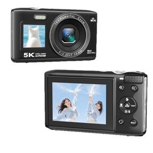 Appareil photo numérique 5K 80MP WiFi Ultra HD compact pour les voyages et les étudiants avec zoom 18X et capteur CMOS - Product Image 1