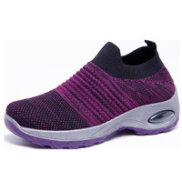 Chaussures de sport et de randonnée décontractées respirantes à coussin d'air pour femmes, grandes tailles, populaires à l'international