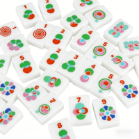 Tuiles de Mahjong en Mélamine Acrylique Qualité Professionnelle Rouge Rose Quatre Joueurs Style Contemporain Conception Pliable Stock Disponible