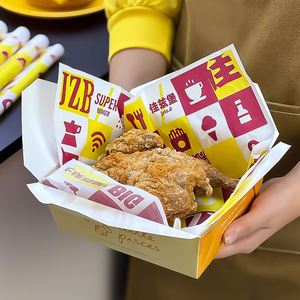 Customizable Logo Color Printing Biodegradable Eco-Friendly Disposable Greaseproof PE Coated Packaging <b>Paper</b> for Hamburger - Product Image 3