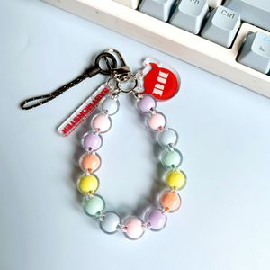Custom New BABYMONSTER for Candy Color Acrylic Beaded Chain Mobile Phone Lanyard <b>Keychain</b> UV Printed Cartoon Pattern <b>Anime</b> - Product Image 4