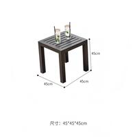 Conjunto de mesas auxiliares modernas de acero resistente a la intemperie para exteriores, para jardín de hotel, piscina, villa, patio, mesa de comedor.