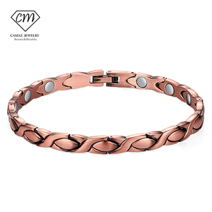 Bracelet magnétique de thérapie quantique en cuivre pour la santé, bracelet magnétique en cuivre pur pour couple - Product Image 2