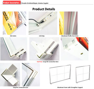 Banners portátiles de 100x200, caja de luz de <span class=keywords><strong>menú</strong></span> delgado de aluminio para interiores - Product Image 3
