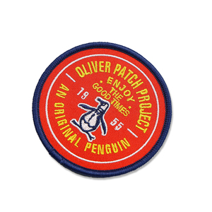 New Style Penguin Round Patch Custom Logo Embroidered Patch Iron on Sew on for Clothing Decoration - Product Image 1