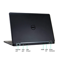 Ordinateur portable d'occasion 95% neuf pour Dell Latitude E5550 Intel Core I5-5ème génération 8 Go de RAM 256 Go de SSD 15,6 pouces