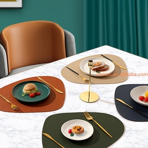 Prix usine napperon en cuir tapis de Table imperméables pour salle à manger accessoires de cuisine coussins chauds napperons isolants antidérapants - Product Image 3