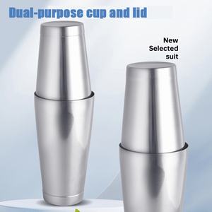 Barre en acier inoxydable prix d'usine Boston Shaker <span class=keywords><strong>Bacardi</strong></span> Bar Tools Boston 800ml et 600ml Luxury Shaker Bar Set - Product Image 4