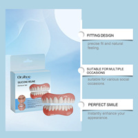 Prothèse dentaire complète en silicone de qualité supérieure, ajustable, à clipser, pour un sourire blanc et magnifique