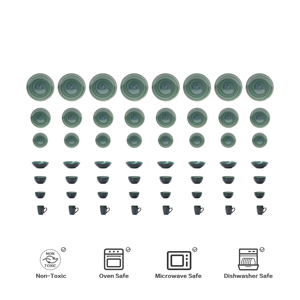 Semtember Promotion Round Kitchen Plates Set Ceramic Plates Bowls Hot Sales Big Plates Unique Design <b>Dinnerware</b> Set Party - Product Image 5