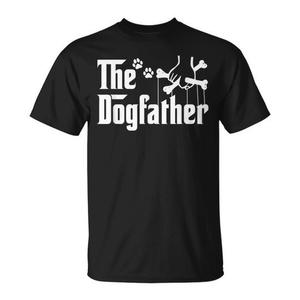Camiseta The Dogfather negra de manga corta con cuello redondo para hombre, regalo divertido para amantes de los perros, para el día del padre - Product Image 1