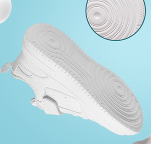 รองเท้ากีฬาลำลองเด็กผู้ชายสีดำขาว หนัง PU แฟชั่นขายส่ง - Product Image 5