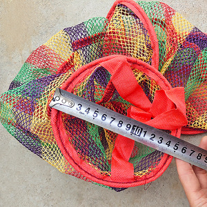 Mini cesta para pescar, jaula plegable de nailon para pesca en arroyos, red multifilamento de 15cm de diámetro para uso en exteriores - Product Image 4