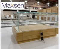 Vitrine de présentation de bijoux de luxe moderne en métal et bois avec éclairage LED pour la présentation de montres et de bracelets haut de gamme