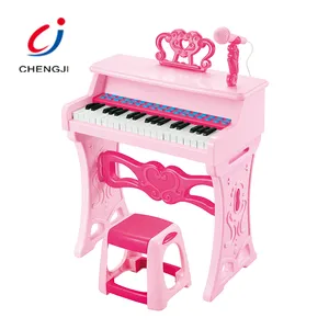 교육 악기 전기 장난감 37 키 음악 피아노 Juguetes 파라 Nios 어린이 피아노 장난감 마이크