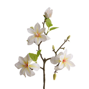 Arreglo Floral Artificial de Magnolia Yihua, Color Blanco Champán, Cuatro Magnolias del Lago Oeste, Decoración Zen China para el Hogar - Product Image 5