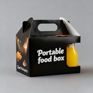 Caja de Embalaje Portátil Desechable Personalizada para Pollo Frito, <span class=keywords><strong>Hamburguesas</strong></span>, Papas Fritas, Bebidas, Caja de Papel para Alimentos de Restaurante - Product Image 2