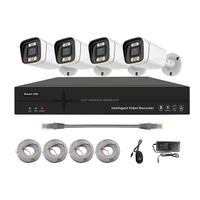 Kit NVR PoE 4 canaux intelligent avec détection de mouvement humain par IA, caméra IP CCTV Plug and Play