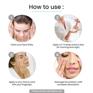 Suero facial para el cuidado de la piel de etiqueta privada 10% ácido hialurónico tranexámico blanqueamiento rápido resultados antienvejecimiento reduce la apariencia de manchas oscuras - Product Image 3