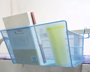 Paniers de rangement de chevet <span class=keywords><strong>lit</strong></span> de dortoir autre panier de rangement suspendu treillis métallique étagères d'angle de bureau boîtes de rangement organisateur - Product Image 4
