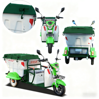 Tricycle électrique OEM 3 roues Sani-Cart à coque personnalisée, à bas prix, pour le transport et le nettoyage, modèle ST3BJ0150AS