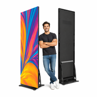 Affichage numérique LED vertical sur pied 1920X960/1920*640mm P2 P2.5 P3.076 P4, écran d'affichage publicitaire vertical