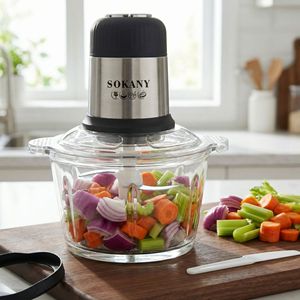 <span class=keywords><strong>Hachoir</strong></span> à <span class=keywords><strong>viande</strong></span> électrique standard européen 2L avec tête à 4 lames, multifonctionnel pour hacher, 800W - Product Image 3