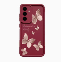 Étui de téléphone portable antichoc papillon pour Samsung Galaxy S26 Ultra A17 A37 A57 A56, coque de téléphone souple en TPU pour femmes, dames, filles