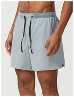 Shorts de course décontractés pour hommes, taille mi-haute, 2-en-1, séchage rapide, avec doublure de compression, pour l'entraînement et les sports de plein air
