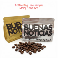 Sachet de café haute barrière à fond plat avec valve et finition mate pour la marque de café de spécialité, approvisionnement en gros