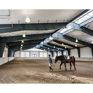 Structure légère en acier à portée sans métal Préfabriqué Intérieur Riding Arena Barn Shed House Design pour fermes pour propriétaires de chevaux - Product Image 3