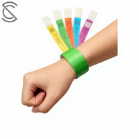Pulsera de Papel Desechable Programable NFC RFID DuPont, No Removible, ISO 15693 13.56MHz para 1K, Impermeable para Eventos