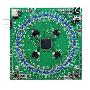 ไฟ LED สำหรับวิ่งชุด DIY <span class=keywords><strong>วงจร</strong></span>อิเล็กทรอนิกส์แบบง่ายโมดูลการสอนการทดลองบอร์ดฝึกหัดบัดกรี - Product Image 1